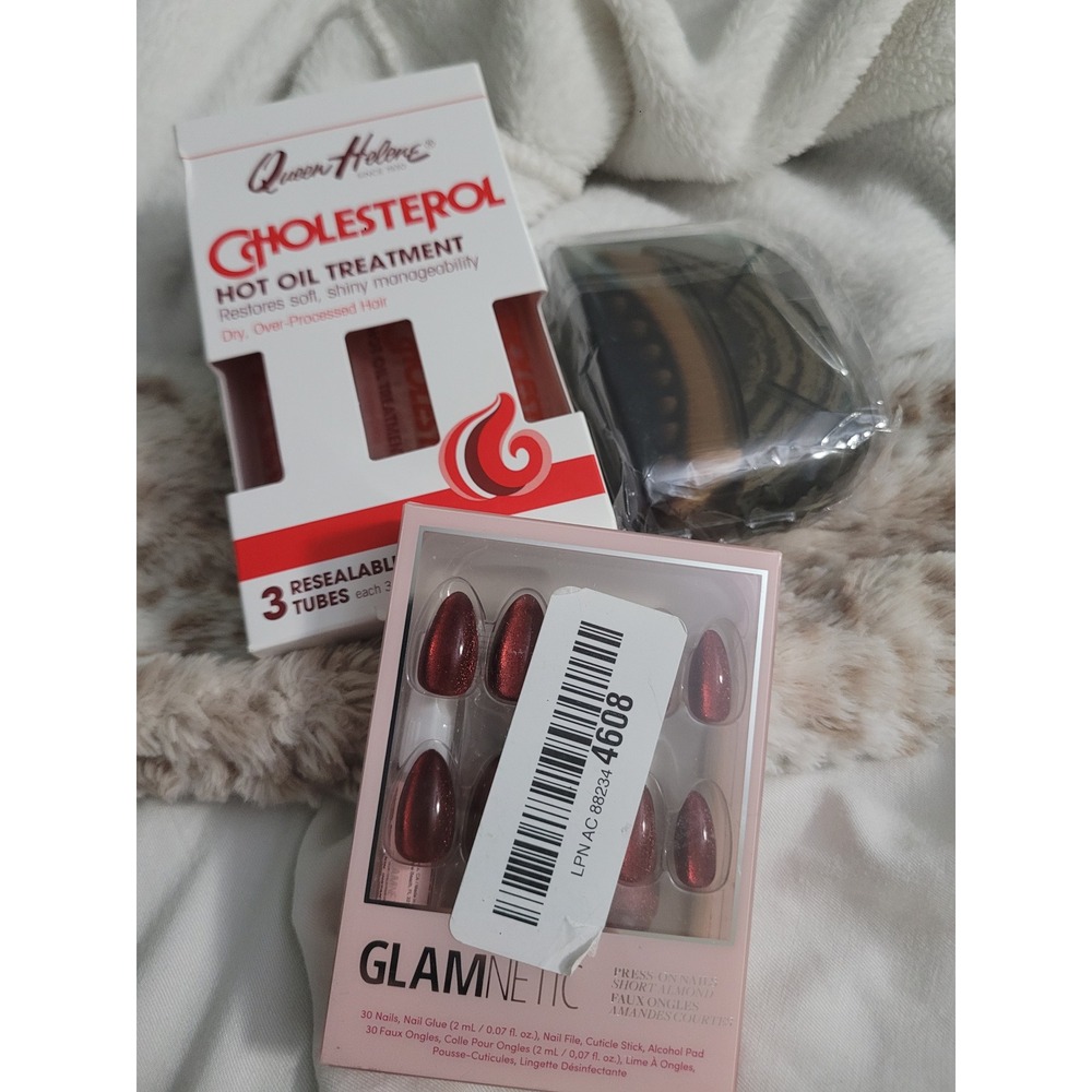 Glamnetic Ruby Nails Queen Helene Hot Oil Treatment & Gua Sha Tool Bundle